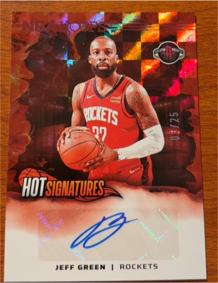 2024-25 Panini Hoops Hot Signatures #HSR-GRE Jeff Green — front