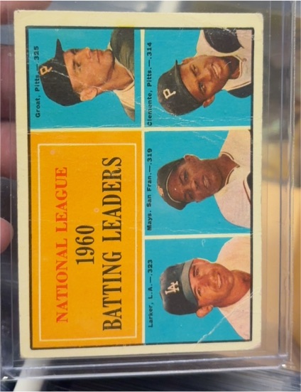1961 Topps #41 National League 1960 Batting Leaders — front