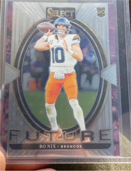 2024 Panini Select #7 Bo Nix Future Rookie Card — front