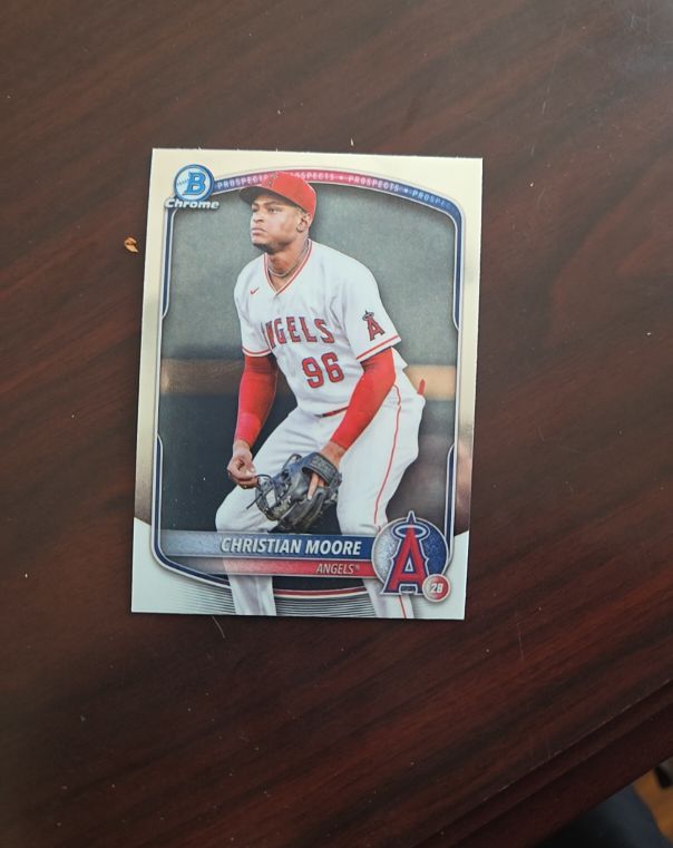 2025 Bowman Chrome #BCP-107 Christian Moore — front