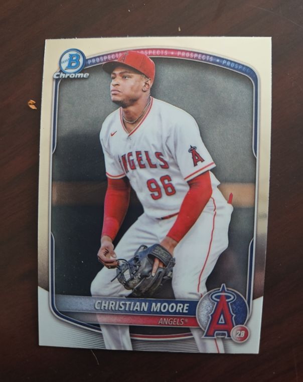 2025 Bowman Chrome Prospects #BCP-107 Christian Moore — front