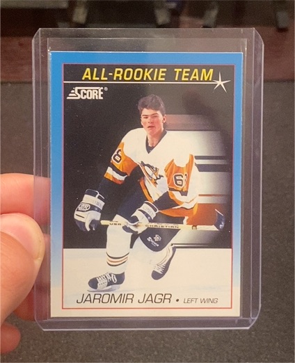1991 Score #351 Jaromir Jagr All-Rookie Team — front