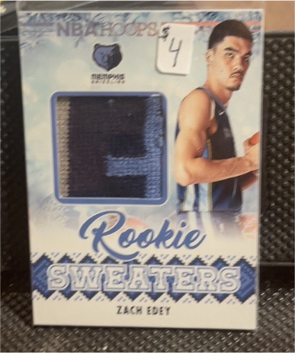 2024-25 Panini NBA Hoops Winter Rookie Sweaters RC #RSW-EDE Zach Edey — front