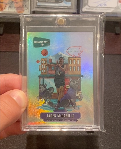 2020-21 Panini Prizm Draft Picks Downtown #D-9 Jaden McDaniels — front