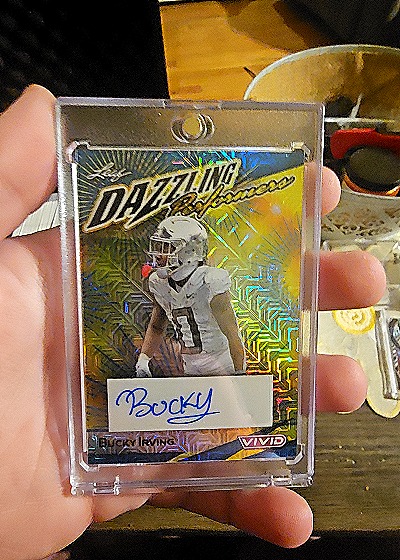 2024 Leaf Vivid Dazzling Performers Bucky Irving Autograph — front