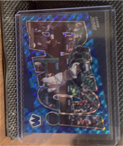 2022 Panini Mosaic Bang! Mosaic Reactive Blue #BG-3 Aaron Judge — front