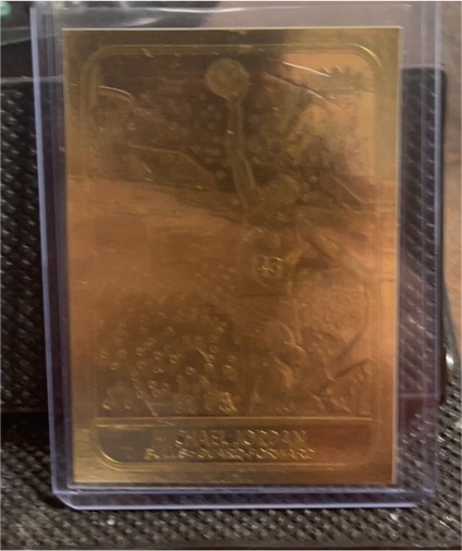 1997 Fleer Solid 23Kt Gold Michael Jordan Retirement Card — front