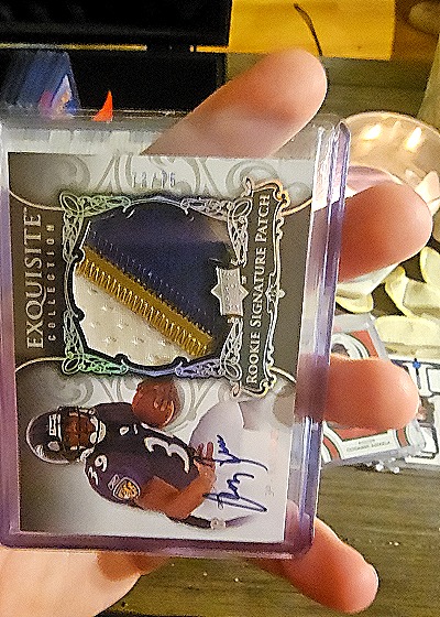 2008 UD Exquisite Collection #JRSY AUTO Ray Rice — front