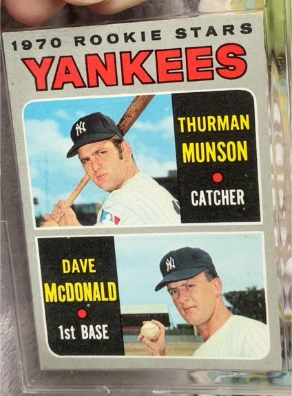 1970 Topps #189 Thurman Munson / Dave McDonald Rookie Stars — front