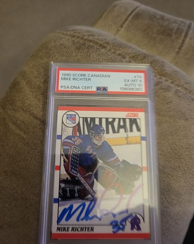 1990 Score Canadian #74 Mike Richter — front