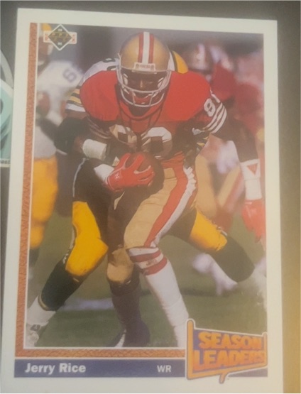 1991 Upper Deck #402 Jerry Rice Season Leaders — front