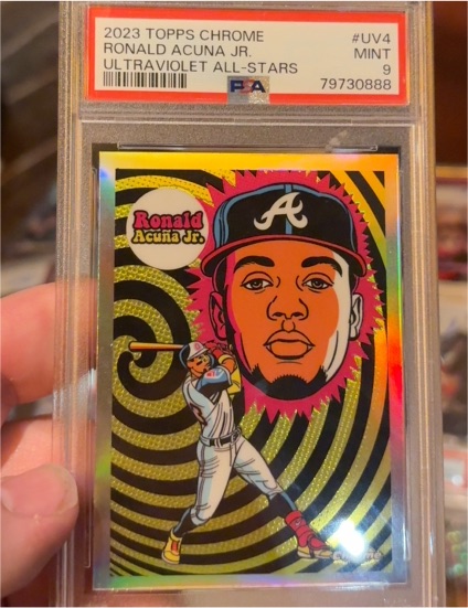 2023 Topps Chrome #UV-4 Ronald Acuna Jr. Ultra Violet All-Stars — front