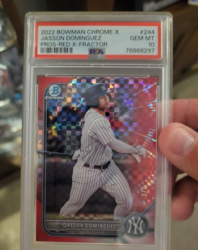 2022 Bowman Chrome X #244 Jasson Dominguez — front