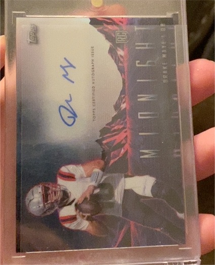 2024 Topps Midnight Horizon Signatures Drake Maye — front