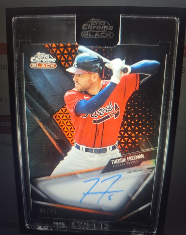 2021 Topps Chrome Black #CBAFF Freddie Freeman — front