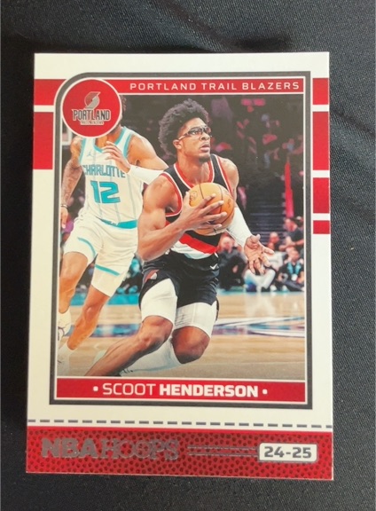 2024-25 Panini NBA Hoops #13 Scoot Henderson — front