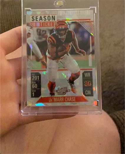 2024 Panini Contenders Optic #11 Ja'Marr Chase Season Ticket — front