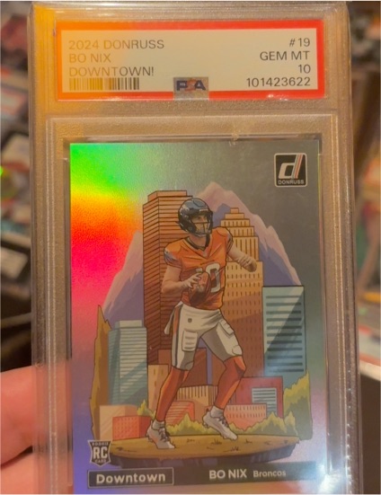2024 Panini Donruss Downtown! #19 Bo Nix — front