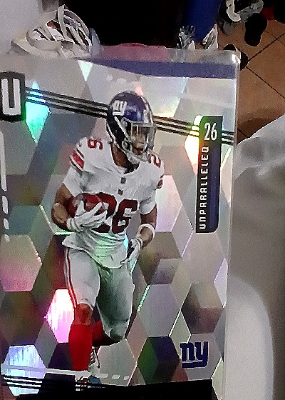 2021 Panini Donruss Optic Silver Holo Prizm #16 Saquon Barkley — front