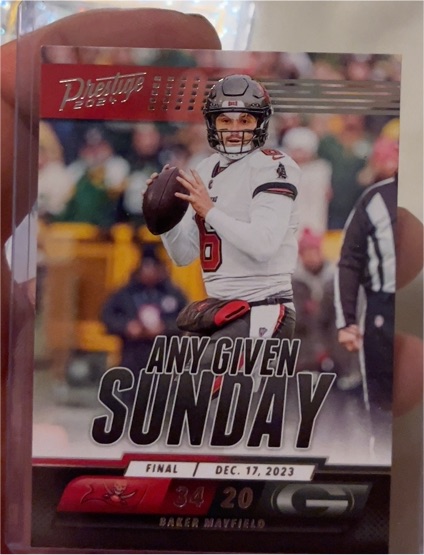 2024 Panini Prestige #AGS-BMD Baker Mayfield Any Given Sunday — front