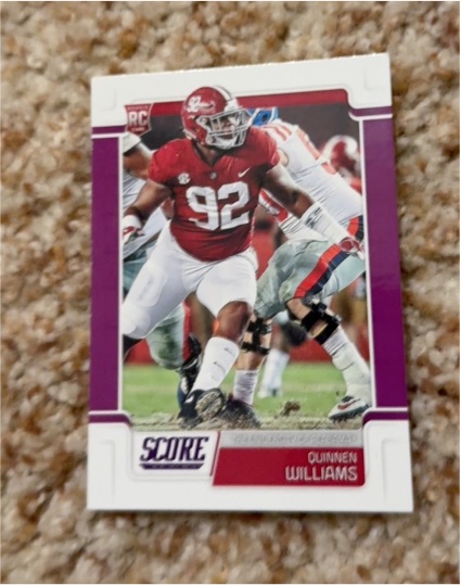 2019 Panini Score #365 Quinnen Williams — front