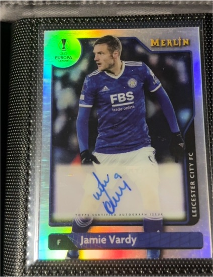 2021-22 Topps Merlin Collection Chrome UEFA Jamie Vardy #A-JV — front
