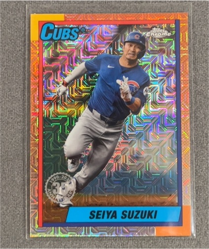 2025 Topps Series 1 1990 Topps Chrome Silver Pack #T90C-47 Seiya Suzuki — front