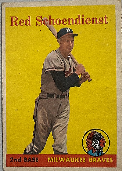 1958 Topps #190 Red Schoendienst — front