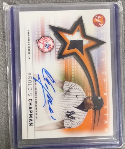 2022 Topps Pristine Slice Of A Star #SSAR-AC Aroldis Chapman — front
