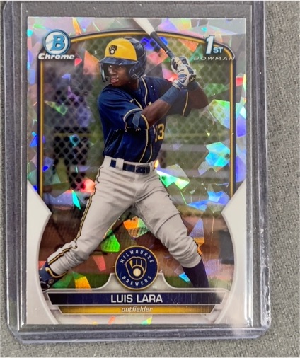 2023 Bowman Chrome Prospects #BCP-100 Luis Lara — front