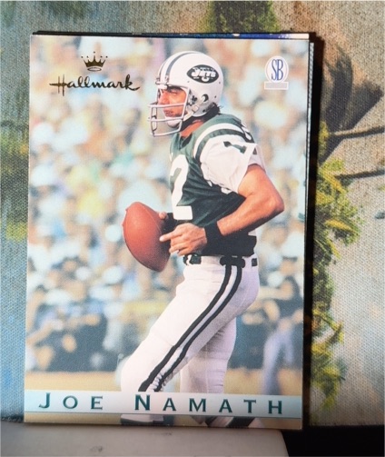 1996 Hallmark Score Board #HK3 Joe Namath — front