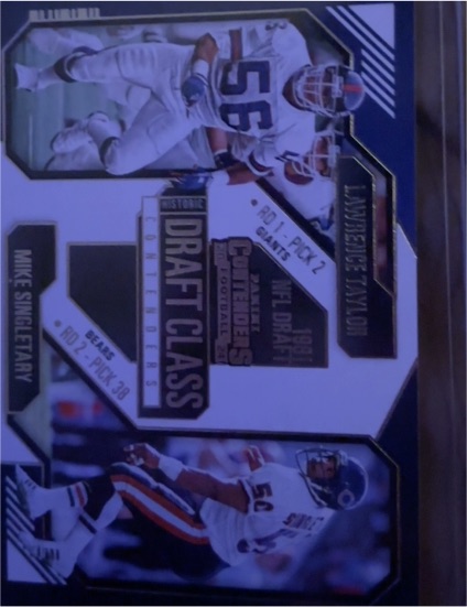 2024 Panini Contenders #5 Taylor/Singletary Historic Draft Class Contenders — front