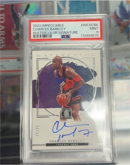 2022 Impeccable #WCSCBK Charles Barkley Watercolor Signature — front