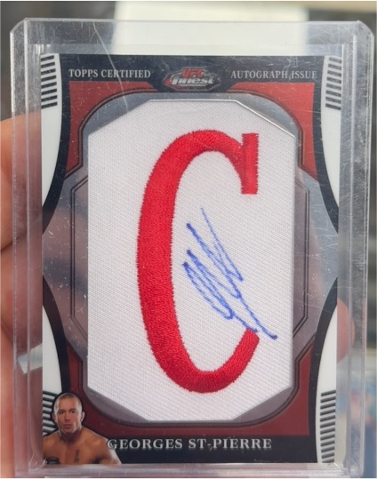 2022 Topps UFC Finest Georges St-Pierre Letter Patch Autograph — front