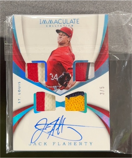 2018 Panini Immaculate Collection #RQM-JF Jack Flaherty — front
