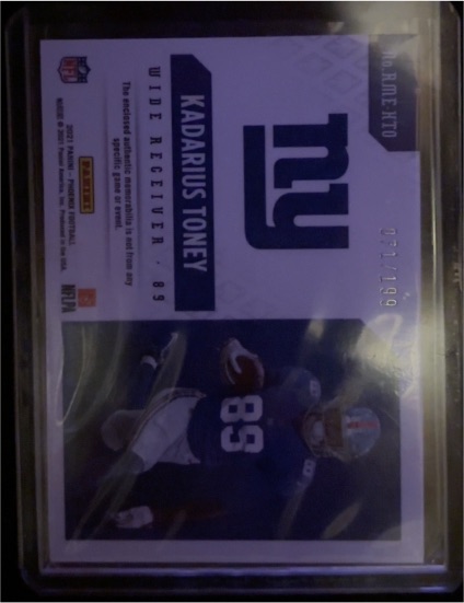2021 Panini Score #199 Kadarius Toney — front