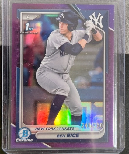 2024 Bowman Chrome #BCP-186 Ben Rice — front