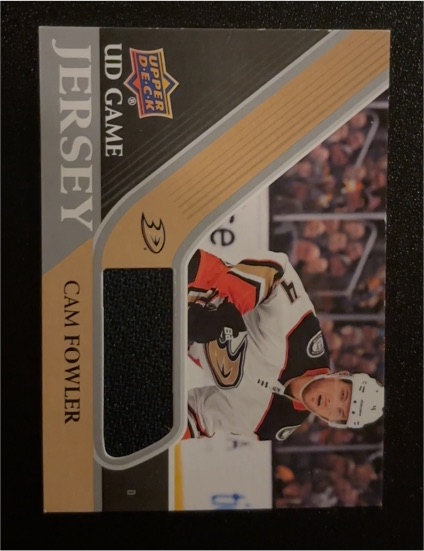 2020-21 Upper Deck Game Jersey #GJ-CF Cam Fowler Anaheim Ducks — front