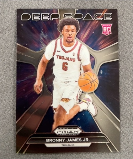 2024 Panini Prizm Draft Picks Deep Space #19 Bronny James Jr. — front