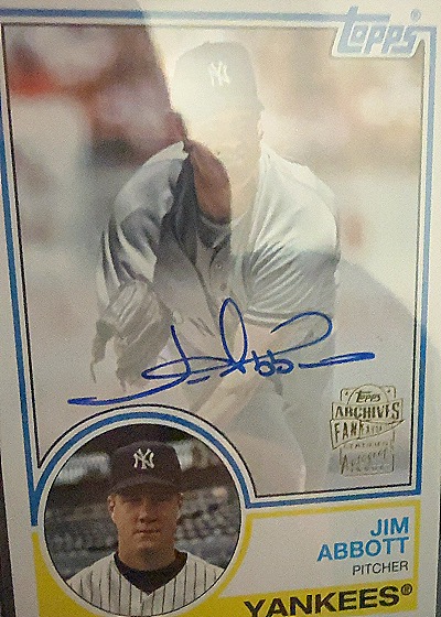 2024 Topps Archives 1983 Fan Favorite Autograph #83FF-JA Jim Abbott — front