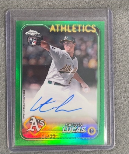 2024 Topps Chrome Rookie Autographs #RA-EL Easton Lucas — front