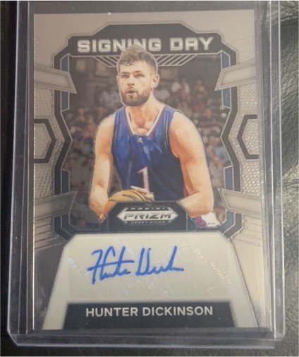 2024 Panini Prizm Draft Picks Signing Day #SD-HUN Hunter Dickinson — front