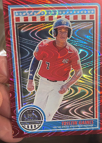 2025 Panini Stars and Stripes USA Baseball #149 Tristin Gaines — front