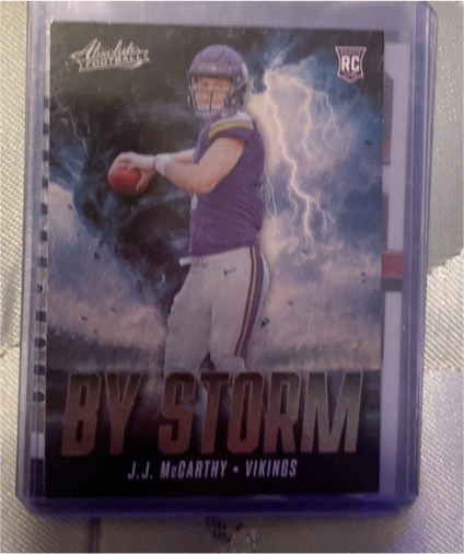2024 Panini Absolute By Storm #BS-JMY J.J. McCarthy — front