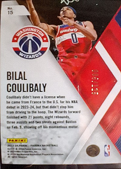 2023 Panini #15 Bilal Coulibaly — back