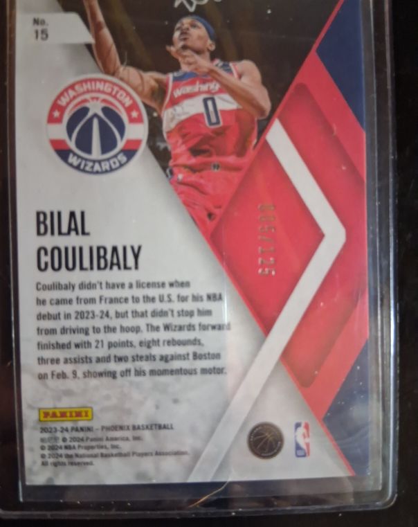2023-24 Panini Phoenix Instant Phenom #15 Bilal Coulibaly — front