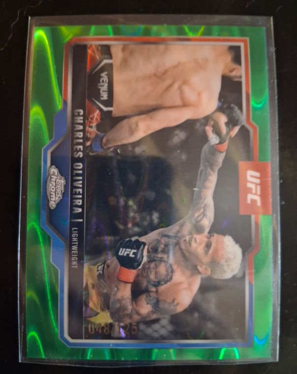 2025 Topps Chrome UFC #54 Charles Oliveira Refractor — front
