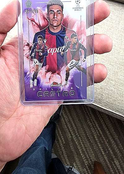 2024-25 Topps Finest Skillset Purple Refractor Santiago Castro RC — front