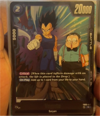 Dragon Ball Super Card Game Fusion World Raging Roar FB03-047 Vegeta — front