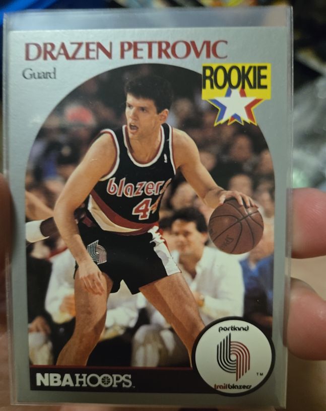 1990-91 NBA Hoops #248 Drazen Petrovic — front